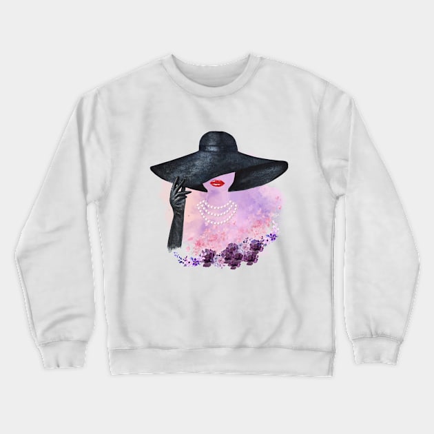 Black hat princess Crewneck Sweatshirt by designfurry 